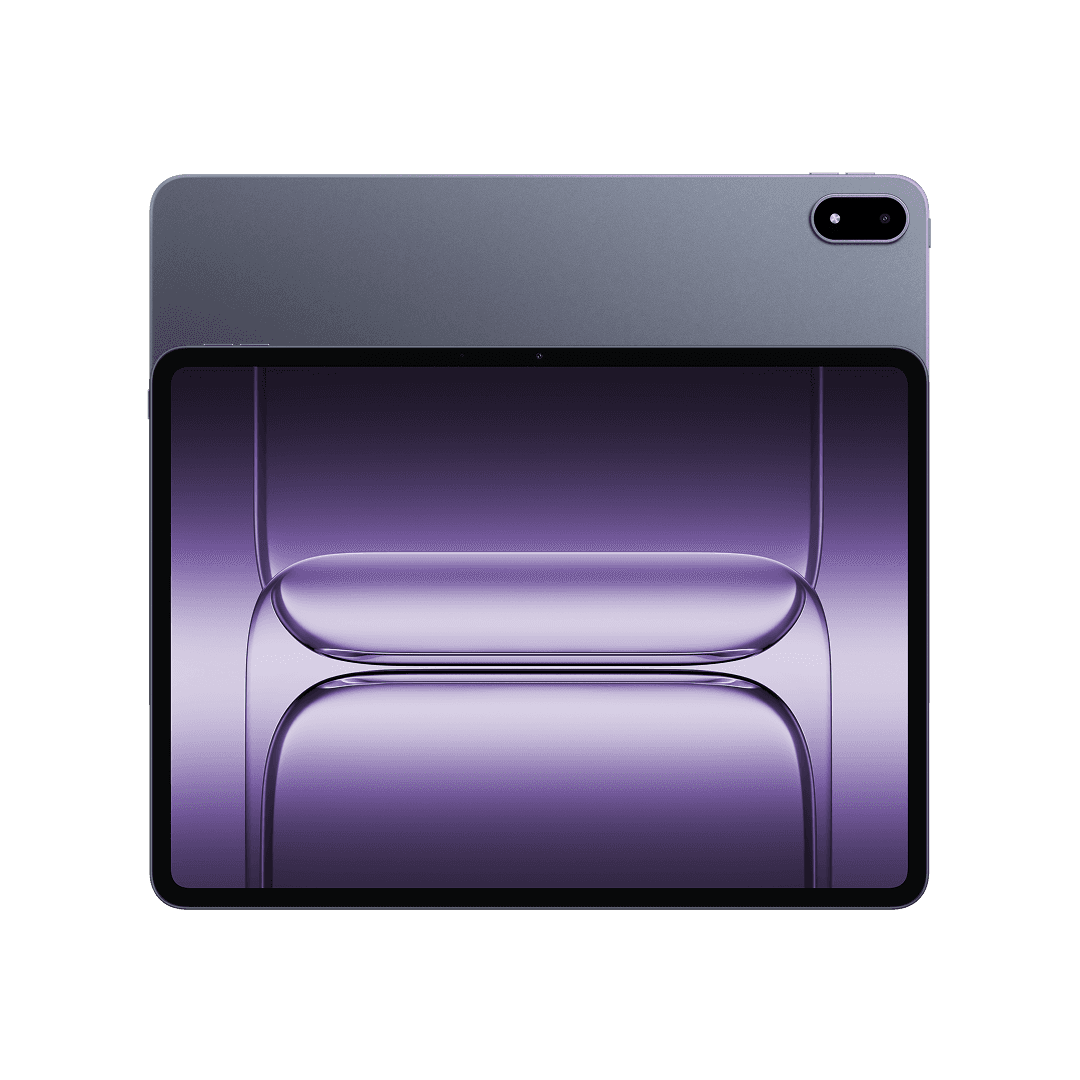 OnePlus Pad 3 in Storm Blue, rear view showing single camera